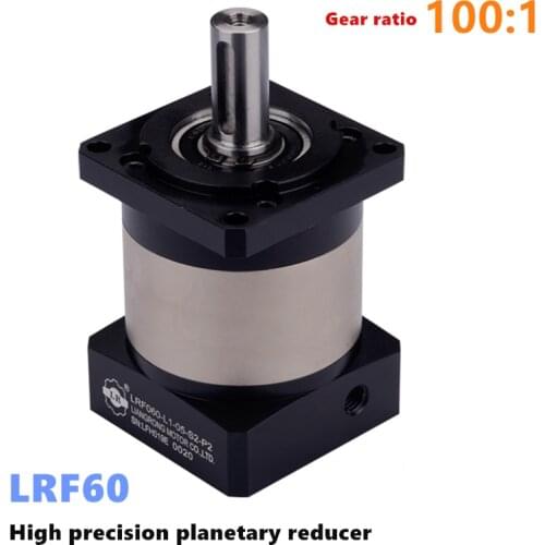 High Precision Ratio 100:1 Planetary Gear Reducer Max Input 8000rmp Output Torque 71N.m for NEMA24 60mm Servo Motor LRF60-100