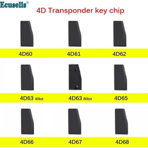 High Quality Professional Car Key Auto Transponder Chip 4D 4D60 4D61 4D62 4D63 40Bit 4D63 80Bit 4D65 4D66 4D67 4D68 Blank Chip