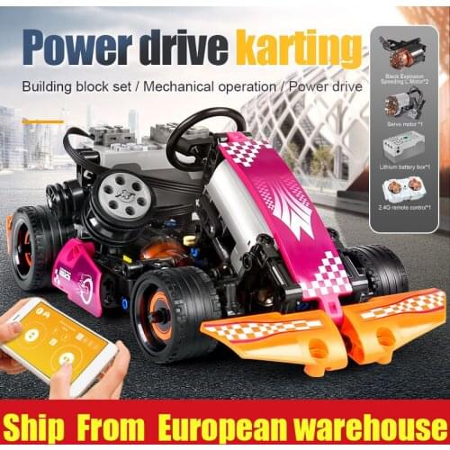 MOULD KING 18026 High-tech Car Toys The APP RC Motorized Go-Kart Racing Car Model Building Blocks Bricks Kids Christmas Gifts