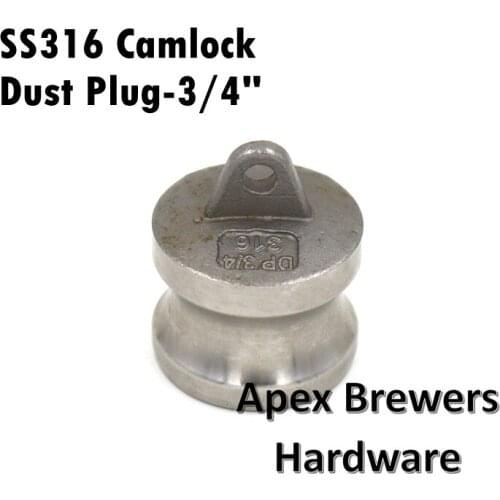 Camlock QD - 3/4" Dust Plug, Stainless Steel 316, Homebrew Fitting, Brewers Hardware