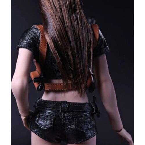 1:6 Scale Female Killer Clothing Suit Black for 12 inches Action Figure Big Breast Body