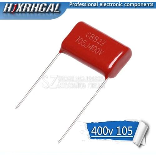 10PCS 400V105 1UF Pitch 20MM 400V 105 1000NF CBB Polypropylene film capacitor hjxrhgal