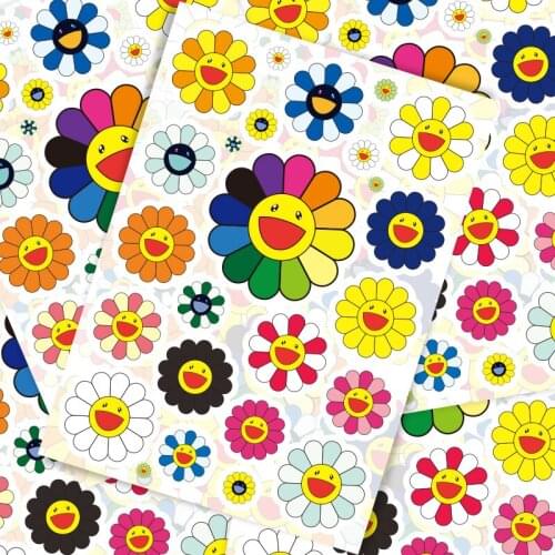 22 Pcs Sun flower art personality tide brand luggage suitcase stickers trolley case laptop stickers