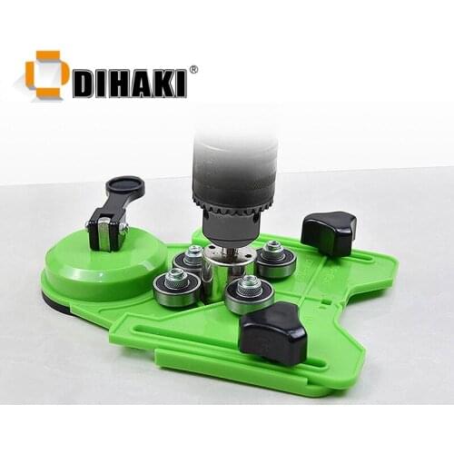 4-83mm Drill Chuck Vacuum Base Sucker 6-50mm Diamond Coated Glass Drill Bit Tile Glass Hole Saw Opening Locator Hole Drill Guide