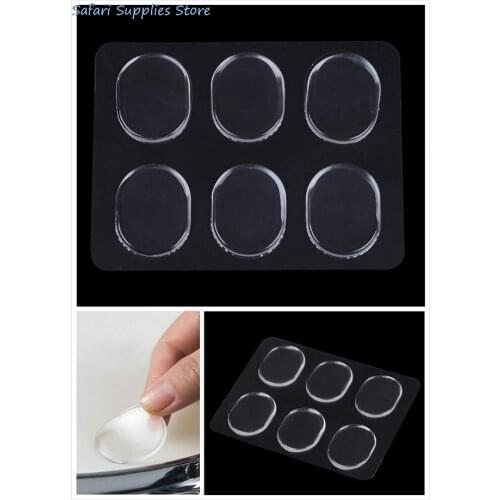 6Pcs/Set New Transparent Snare Drum Mute Pad Drum Damper Gel Pads Snare Tom Drum Muffler Mute Percussion Instrument Accessories