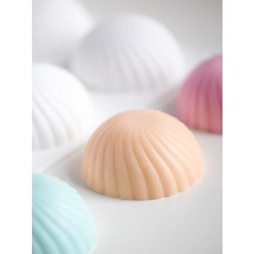 6PCS Spiral Shape Candle Silicone Soap Mold Chocolate Candy Chiffon Mousse Cake Decorating Fondant Food Grade Baking Tool