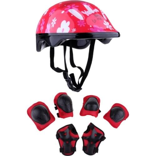 7Pcs Junior Child Roller Skate Skateboard Helmet Knee Wrist Guard Elbow Pad