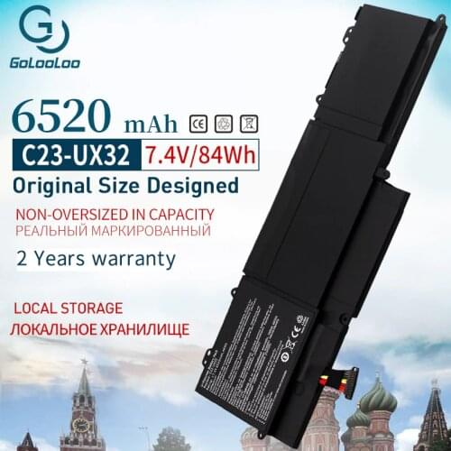 Golooloo 6520mAh 7.4V New C23-UX32 Laptop Battery for ASUS VivoBook U38N U38N-C4004H ZenBook UX32 UX32A UX32VD UX32LA 48Wh