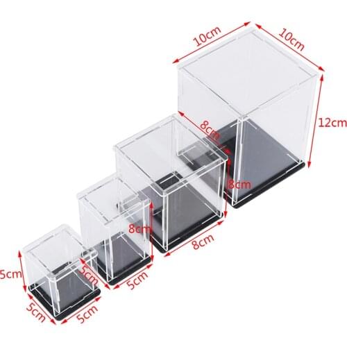 1pc Acrylic Display Case Self-assembly Clear Cube Box UV Dustproof Toy Protection Not Including Other Items Grownups