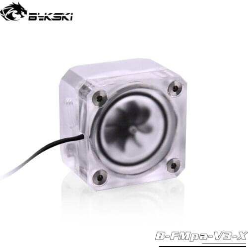 Bykski Acrylic Flow Meter G1/4 Thread Water Cooling System Coolant Filter Indicat Computer Cooler Fittings 3-Way holes B-FMpa-X