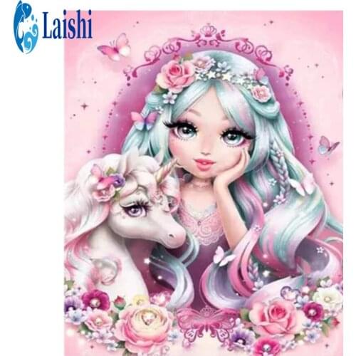 5D Cartoon unicorn girl diamond painting full drill round/square cross stitch DIY diamond embroidery mosaic home decor pictures