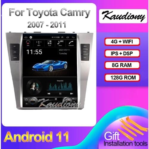 Kaudiony 10.4" Android 10.0 For Toyota Camry Car DVD Multimedia Player Auto Radio Automotivo GPS Navigation 4G Audio 2007-2011