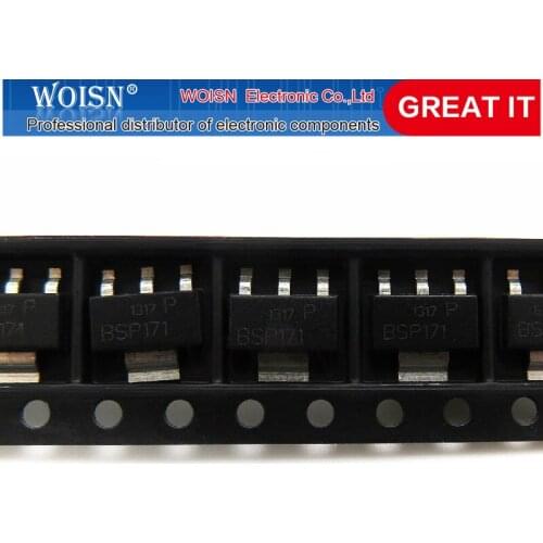 10PCS BSP171P BSP171 ISOT-223 P-CH 60V 19A original authentic In Stock