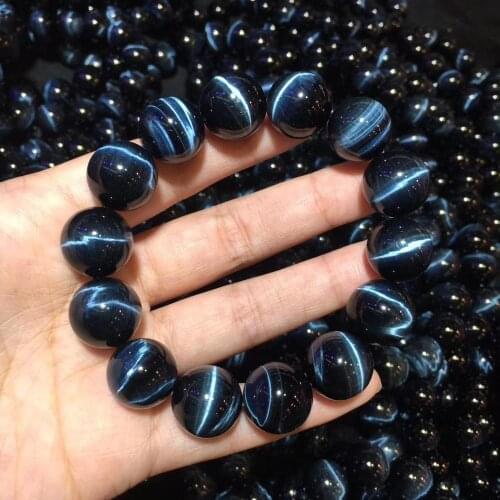 AAA grade blue tiger eye beads bracelet natural stone bracelet DIY jewelry for woman for man wholesale