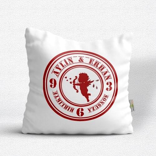 Personalized Stamp Design White Pillow Case