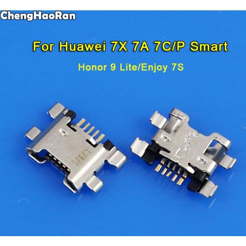 ChengHaoRan 10pcs Micro USB Charging Port For Huawei P Smart Honor 9 Lite 7X 7A 7C Enjoy 7S Charger Dock Socket Jack Connector