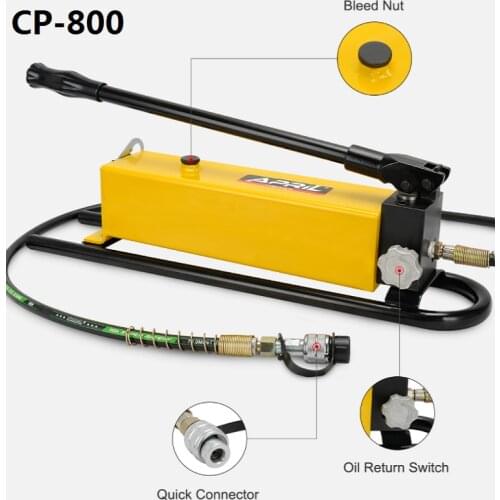 CP-800 High Pressure Manual Hydraulic Pump Portable Hydraulic Pump System Press Equipment Tool Oil Storage 2800cc