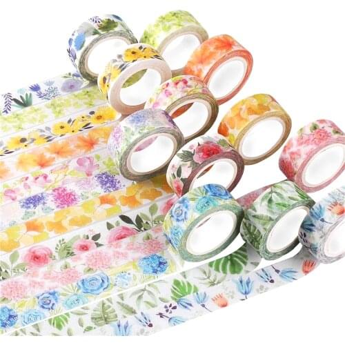 1PCS Kawaii Flowers Decoration Tape Paper Washi Masking Tape Creative Scrapbooking Stationary School Supplies