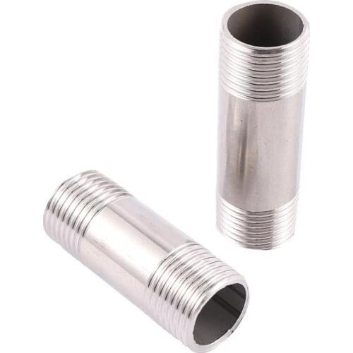 Double 1/2" Male Thread Head 5cm/6cm stainless steel tube Garden Farm Greenhouse Water Connector Straight External thread pipe