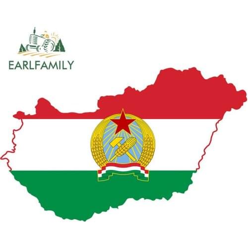 EARLFAMILY 13cm x 8.2cm for Peoples Republic Hungary Vinyl Decal Rear Windshield Trunk Car Sticker Waterproof Car Styling