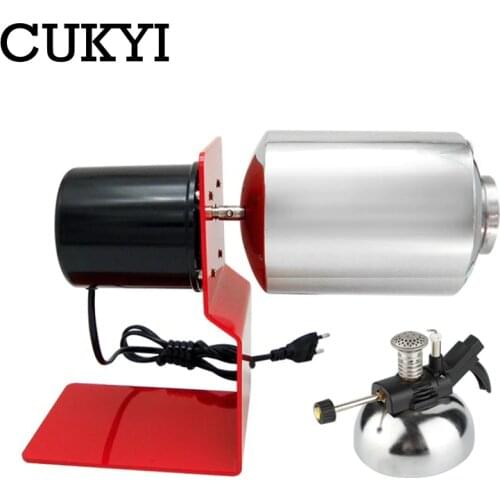 CUKYI Electric Coffee Bean Roaster stainless steel baking tools Grain Drying Nut Roasting machine Drum Type gas stove heating US