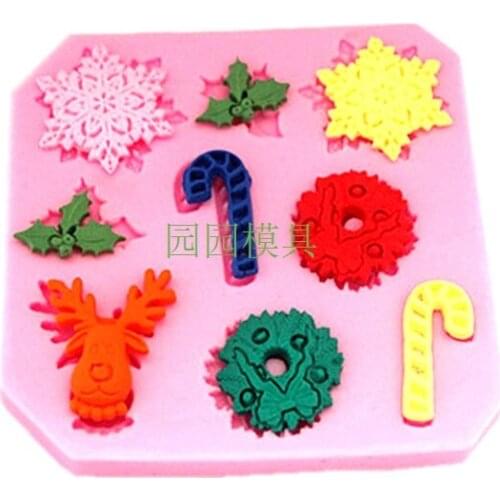 F535 Snow Petals Series Silicone Fondant Mold Gum Paste Cake Decorating cake topper Mould