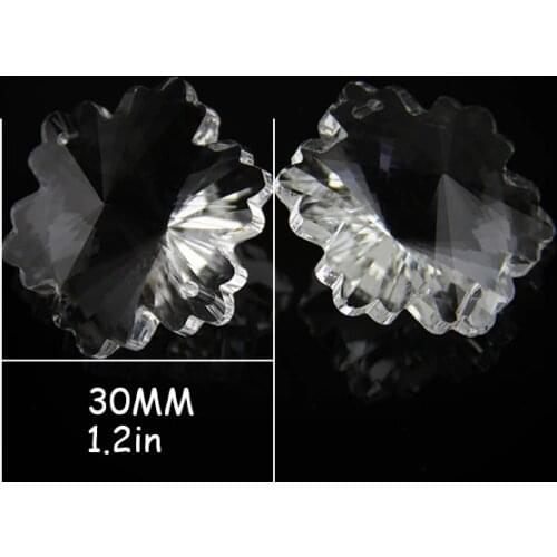 Crystal Chandelier Glass Clear Color 50PCS/Lot 30mm Crystal Snow Beads For Wedding Strands & Chandelier Bead Parts