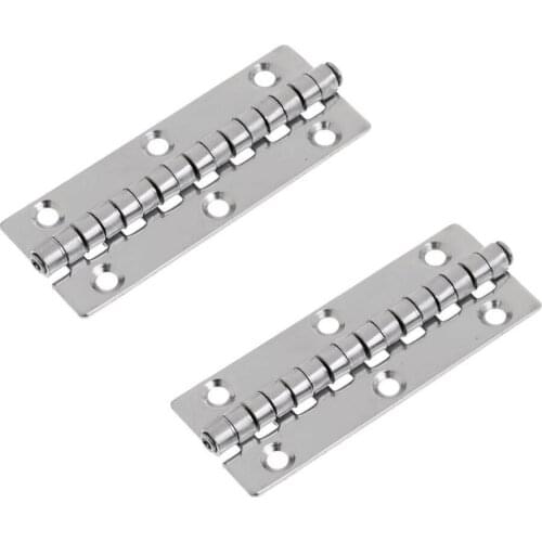 2xStainless Steel Boat / Marine Hinge Stamped 3-3/8
