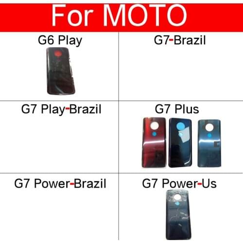Battery Door Housing Glass Back Cover For Motorola Moto G6 Play G7 Plus G7 Play G7 Power Rear Back Battery Case Housing Adhesive