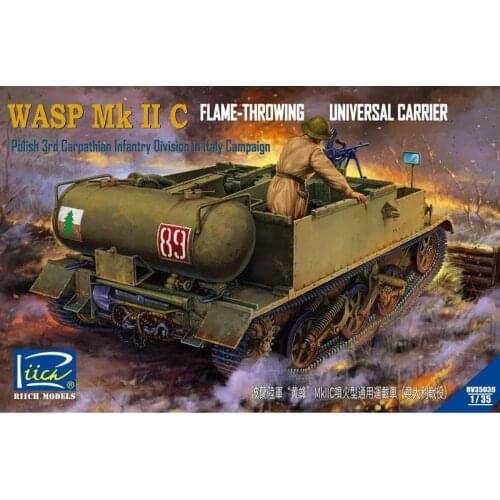 Riich Models RV35039 1:35 Scale Flame-Throwing Universal Carrier Wasp Mk.II C Model Kit