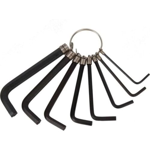 8Pcs/Set Hex Key Set Useful Hangable Easy-cleaning Socket Wrench for Outdoor