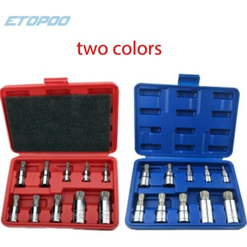 12 Point MM Triple Square Spline Bit Socket Set For Tamper-Proof Lug Nuts, Cylinder Head Bolt 1/4-Inch 3/8-Inch 1/2-Inch Drive