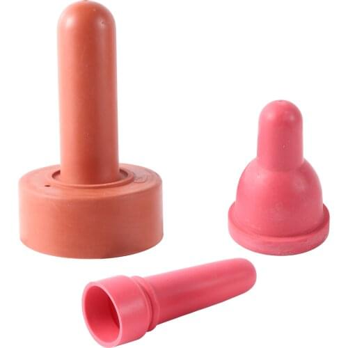 Animal small milk nipple food grade rubber lamb nipple milk bottle beverage nipple farm animal feeding supplies 3pcs