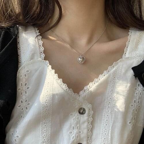 New Necklace 2021 Lace Love Choker Necklaces for Women Hip Hop Chains Necklace Copper Jewelry Wholesale Collares Kpop