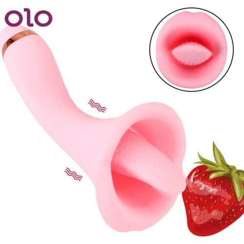 OLO Tongue Vibrator Blowjob Oral Licking Clitoris Stimulator Nipple Vagina Massage 10 Speed Female Masturbator Sex Toy For Women
