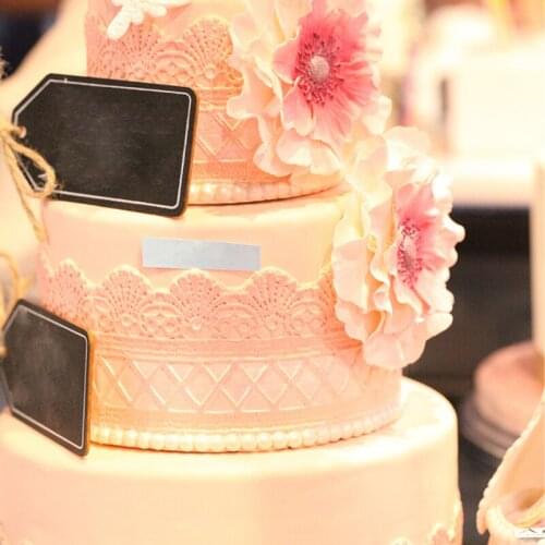 Gem & Lace Trim Around Silicone Mold Fondant Mould Cake Decorating Tools Chocolate Gumpaste Mold Sugarcraft Kitchen Accessories