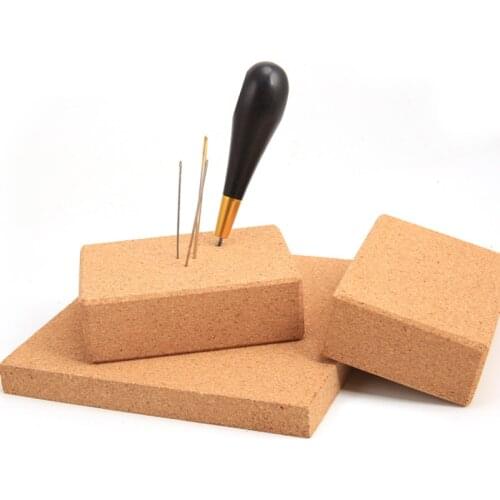 1pcs Natural Cork Mat Handmade DIY Leather Tools Punch Polishing Edge Accessories