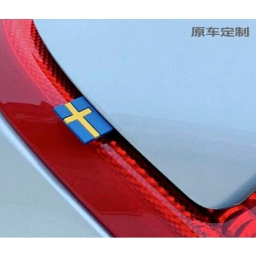 Sweden Swedish Flag Car Trunk Rear Grille Fender Emblem Badge Decal Stickers