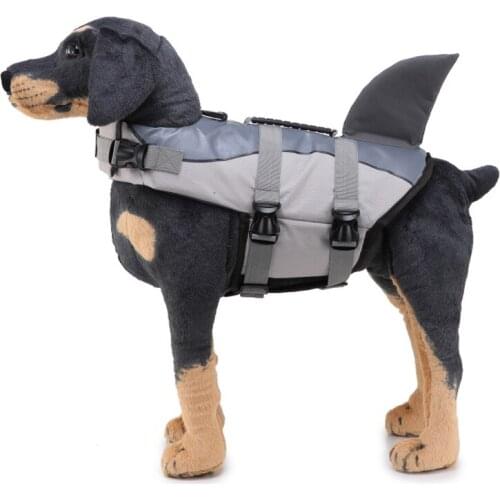 Dog Life Vests Pet Dog Swimsuit Summer Pet Clothes Oxford Breathable Float Shark Dog Life Jacket for Small Middle Large Dogs