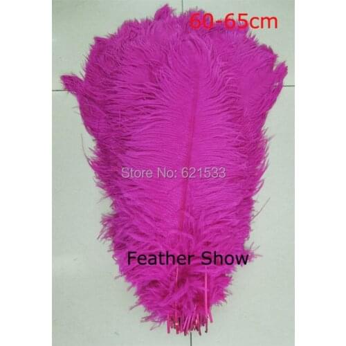 30pcs/lot ostrich feather for wedding table centerpiece decorations AA quality rose colour 60-65CM 24-26inches long