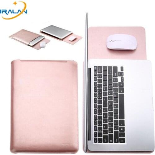 Waterproof Soft Laptop Sleeve Bag For Xiaomi Macbook Air Pro 11 12 13 15 Cover for 11.6 12 13.3 15.4 inch Notebook Leather Case