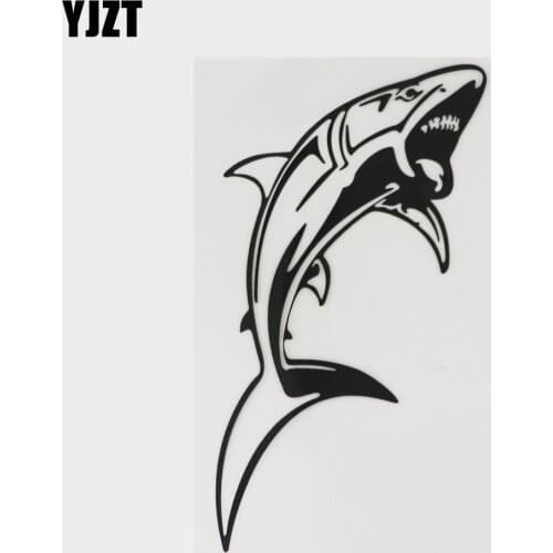 YJZT 9.5CM×17.7CM Marine Ferocious Animal Decal Car Stickers Vinyl 13D-1289