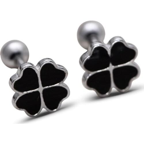 925 Pure Silver Jewelry Retro Thai Silver Flower Screw Lady Ear Nail Ear Jewelry Simple