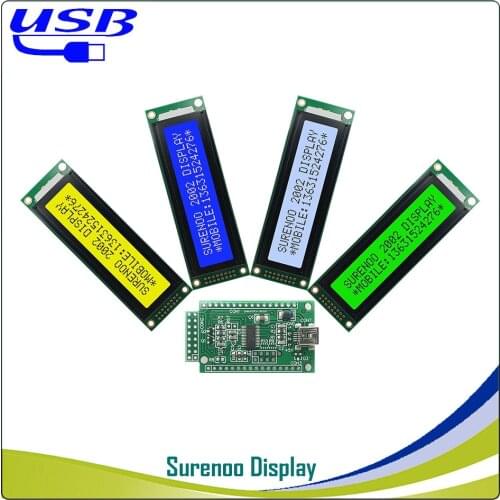 LCD2USB USB 202 20X2 2002 Character LCD Module Display Screen Panel sutible LCD Smartie & AIDA64 for DIY PC