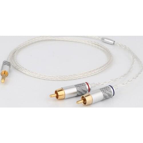 Preffair 1PC HIFI 4.4mm to 2 RCA Audio Cable For Sony WM1A/1Z PHA-1A/2A Z1R 4.4mm Upgrade Cable