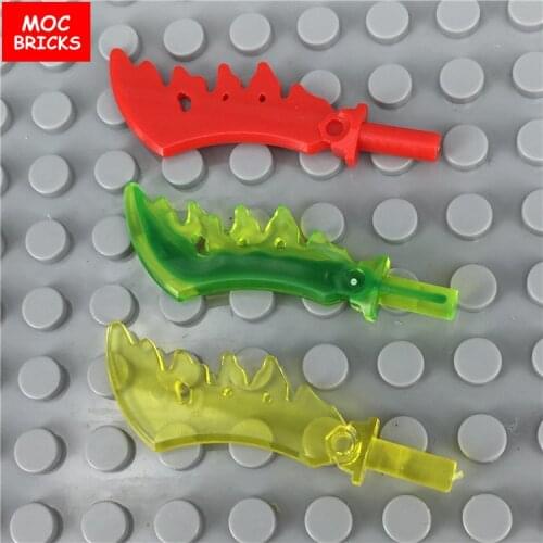 10pcs/lot MOC Bricks Ninja figure Weapon -Knife Model Action Figure Educational Building Blocks Assembled Toys best kids gifts