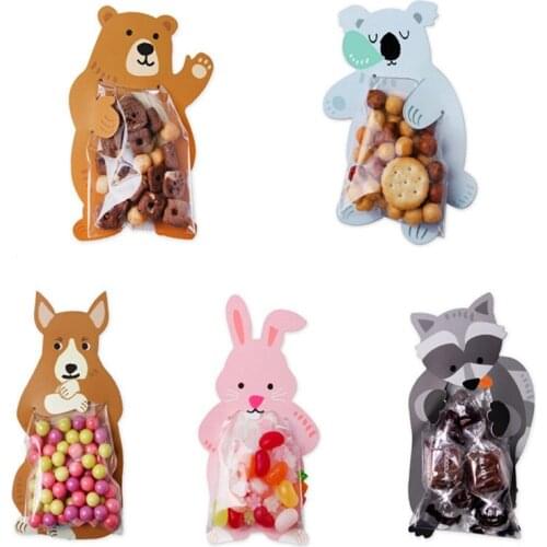 10pcs/pack Cartoon Lollipop Card Packing Bag Baby Shower Decoration Candy Bags Party Decoration Kids Birthday Party Supplies