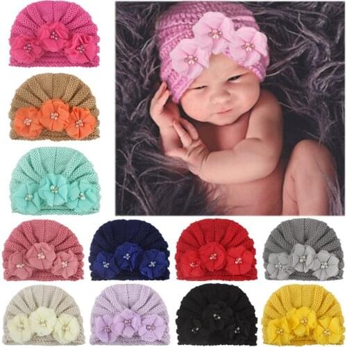 12 Pcs/lot 2021 New Autumn And Winter Children Wool Hat European American Baby Pure Color Striped Knitted Colors