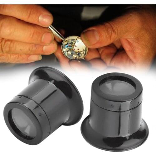 2Pcs 3X Portable Jeweler Watch Magnifier Tool Watch Magnifying Eye-Glasses Type Repair Magnifier Loupe Jewelry Tool Set
