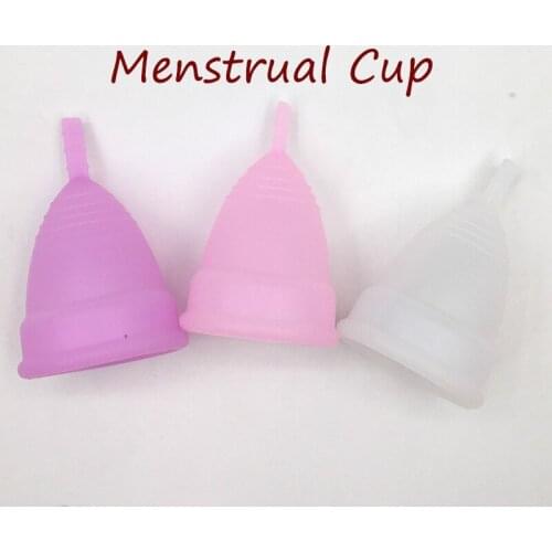 2PCS (S+L) Lady Cup Feminine Hygiene Reusable Medical Silicone Mentrual Sanitary Pads Cup Menstrual Siliccona Medica